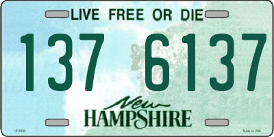 NH license plate 1376137