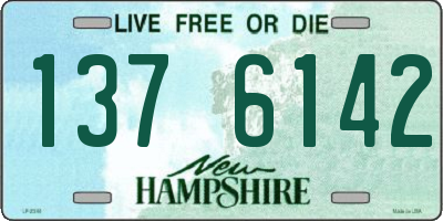 NH license plate 1376142