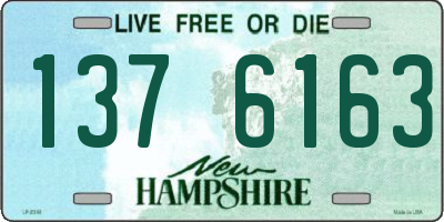 NH license plate 1376163
