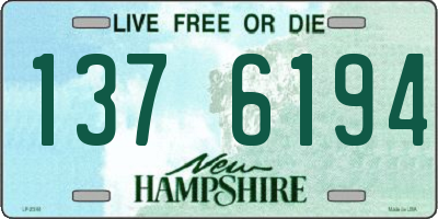 NH license plate 1376194