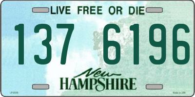 NH license plate 1376196