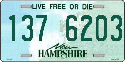 NH license plate 1376203