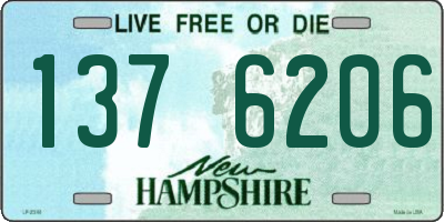 NH license plate 1376206