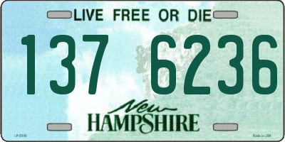 NH license plate 1376236