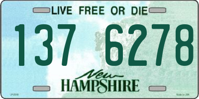 NH license plate 1376278