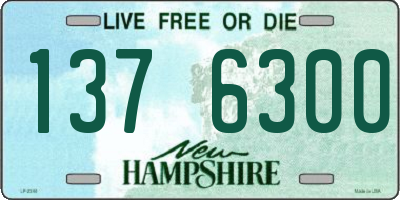 NH license plate 1376300