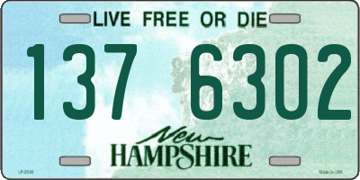 NH license plate 1376302