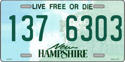 NH license plate 1376303