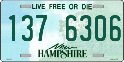 NH license plate 1376306