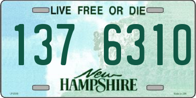 NH license plate 1376310