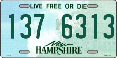 NH license plate 1376313