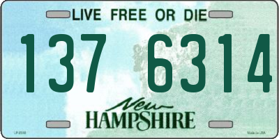 NH license plate 1376314
