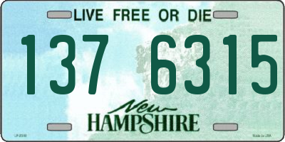 NH license plate 1376315