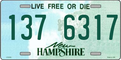 NH license plate 1376317