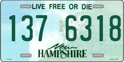 NH license plate 1376318