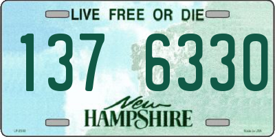 NH license plate 1376330