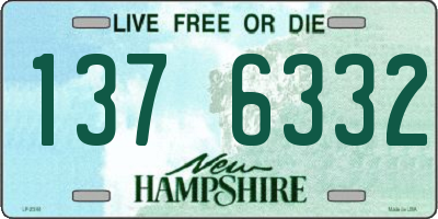 NH license plate 1376332