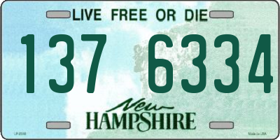 NH license plate 1376334