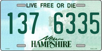 NH license plate 1376335