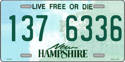 NH license plate 1376336