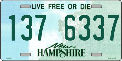 NH license plate 1376337
