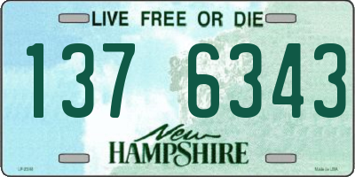 NH license plate 1376343