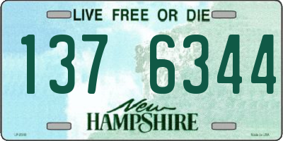 NH license plate 1376344