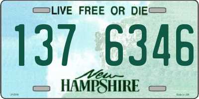 NH license plate 1376346