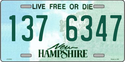 NH license plate 1376347