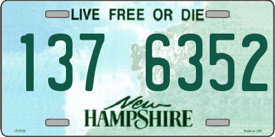 NH license plate 1376352