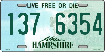 NH license plate 1376354