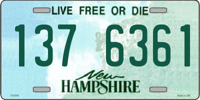 NH license plate 1376361