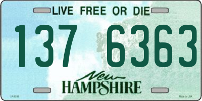 NH license plate 1376363
