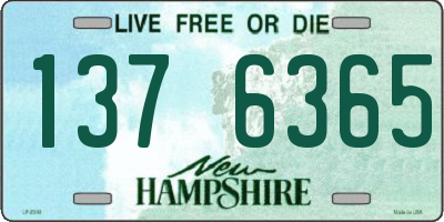 NH license plate 1376365