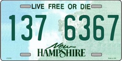 NH license plate 1376367
