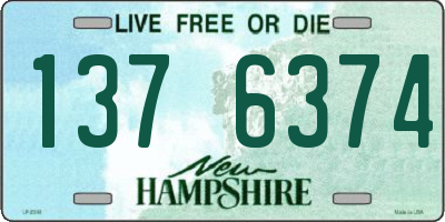 NH license plate 1376374