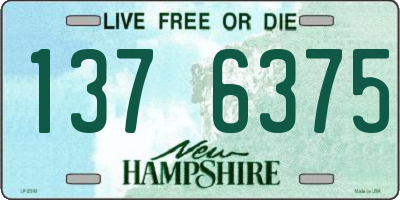 NH license plate 1376375