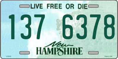 NH license plate 1376378