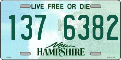NH license plate 1376382