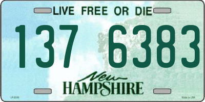 NH license plate 1376383
