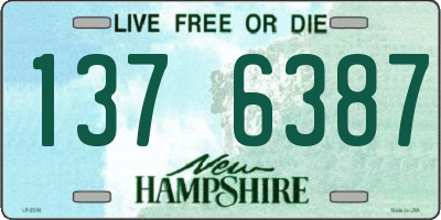 NH license plate 1376387