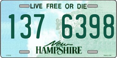 NH license plate 1376398