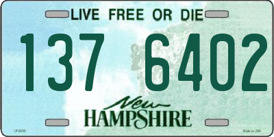 NH license plate 1376402