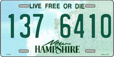 NH license plate 1376410