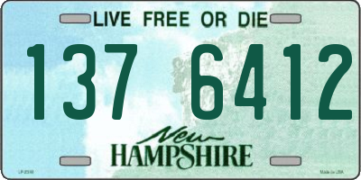 NH license plate 1376412