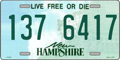 NH license plate 1376417