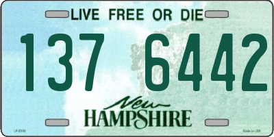 NH license plate 1376442