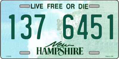 NH license plate 1376451