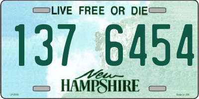 NH license plate 1376454