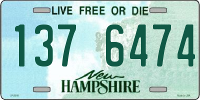 NH license plate 1376474